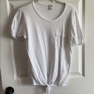 J crew white short sleeve top